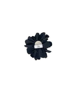 Black velvet flower brooch